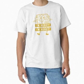SpongeBob SquarePants 'I'm Ready' Minimalist Graphic T-Shirt