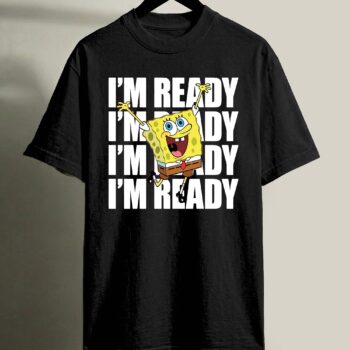 SpongeBob SquarePants I'm Ready Shirt Retro Cartoon Tee mtujqymljr
