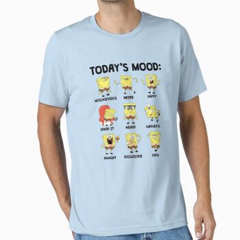 SpongeBob SquarePants Today's Mood Graphic T-Shirt | Funny Meme Tee