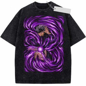 Satoru Gojo Hollow Purple Vintage Washed Graphic Tee
