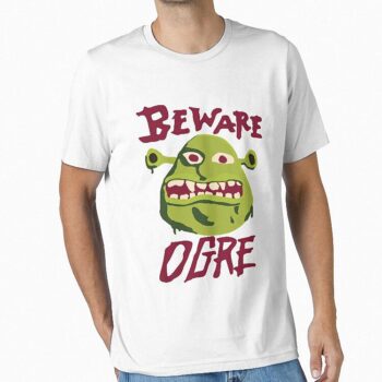 Beware Ogre Shrek Shirt - Funny Meme Graphic Tee thbrmaqgnp