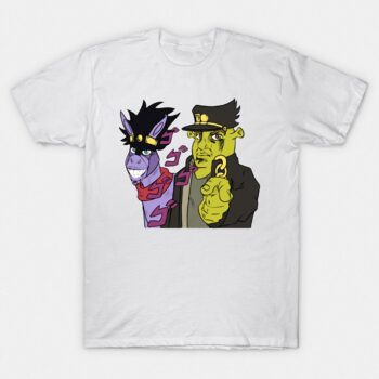 Shrek Jotaro & Donkey Star Platinum T-Shirt | JoJo Parody Anime Tee