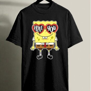 Fesulfanqy SpongeBob SquarePants Love You Graphic Tee