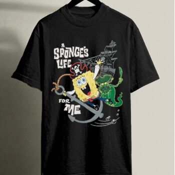 SpongeBob SquarePants Flying Dutchman Pirate Graphic T-Shirt