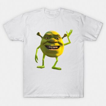 Shrek Mike Wazowski Mashup Meme T-Shirt - Funny Cursed Graphic Tee