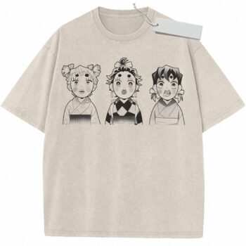 Funny Tanjiro, Zenitsu, Inosuke Kawaii Anime Graphic Tee