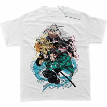 Tanjiro, Zenitsu, Nezuko, Inosuke Anime Graphic Tee namgolrb