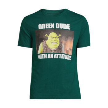 Funny Shrek Green Dude With An Attitude Meme T-Shirt
