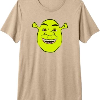 Shrek Face Graphic Tee - Funny Ogre Meme Shirt nmtfgdijis