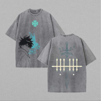 Yuno Grinberryall Washed Graphic Tee | Anime Shirt