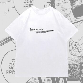 Yami Sukehiro Surpass Your Limits Anime Graphic Tee | Minimalist Sword