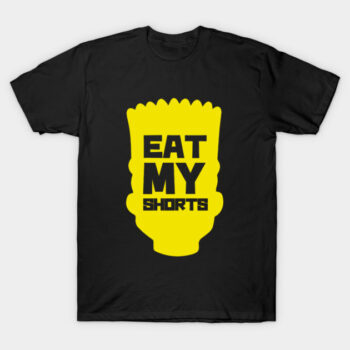 Bart Simpson Eat My Shorts T-Shirt - Retro Vdojihdefx Graphic Tee