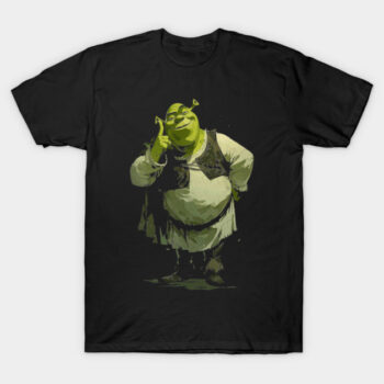 Shrek Pointing Graphic Tee - Funny Ogre Nostalgia Shirt
