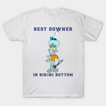 Squidward Tentacles Best Downer In Bikini Bottom Funny Cartoon Tee