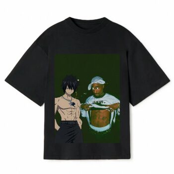 Thug Life Tupac Shakur & Gray Fullbuster Anime Graphic T-Shirt