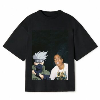 Kakashi Hatake x A$AP Rocky T-Shirt | Anime Streetwear Rap Tee