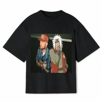 Mac Miller x Jiraiya Graphic Tee - Anime Hip Hop Mashup Shirt