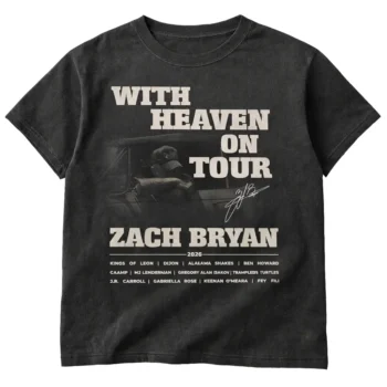 Zach Bryan With Heaven On Tour T-Shirt 2026 Vintage Country Concert Tee