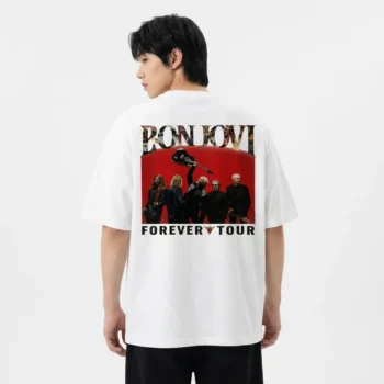 Bon Jovi Band T-Shirt Forever Tour Vintage Style Concert Graphic Tee