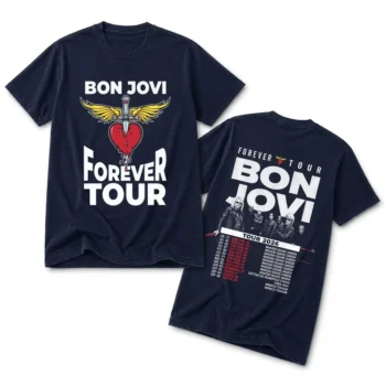 Bon Jovi Forever Tour T-Shirt 2026 Concert Merch Rock Band Fan Gift