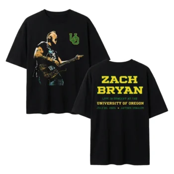 Zach Bryan Autzen Stadium Eugene 2026 Concert Tee University Of Oregon Tour Merch