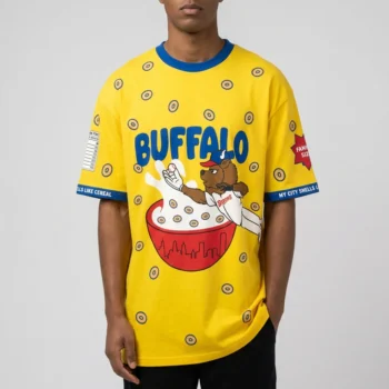 Buffalo Bisons Baseball Mascot Cereal Bowl Graphic Tee Retro City Pride Shirt