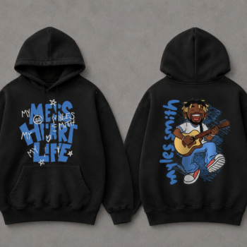 Myles Smith My Mess My Heart My Life Hoodie Cartoon Musician Graphic Sweatshirt for Fans