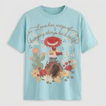 Love Has Ways Of Bringing Things Back To Life Jessie Cowgirl Graphic Tee Floral Western Boho Shirt