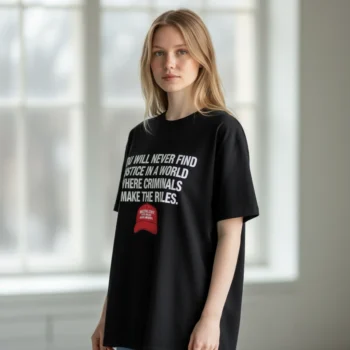 You Will Never Find Justice Anti-Corruption Tee Social Justice Protest Graphic Tee for Activists
