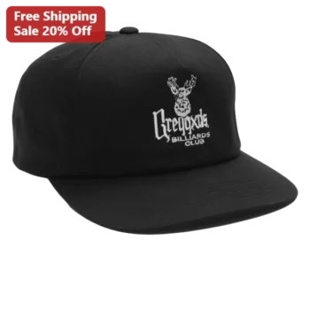 Greggoda Billiards Club Hat Black Snapback Cap Succession TV Show Merch Stag Logo Embroidered Gift f available at our Miami, Florida warehouse