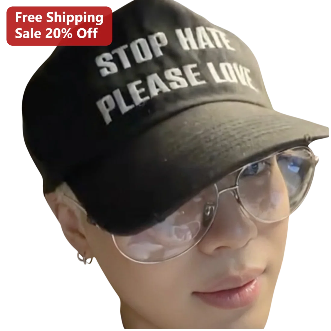 Stop Hate Please Love Embroidered Baseball Cap Unisex Streetwear Hat available at our Miami, Florida warehouse