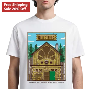 Billy Strings Paramount Theatre Denver Colorado September 20 2026 Vintage Concert Tour Tee available at our Miami, Florida warehouse