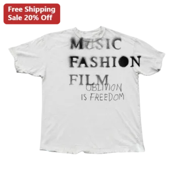 Music Fashion Film Oblivion Is Freedom Graphic Tee available at our Miami, Florida warehouse