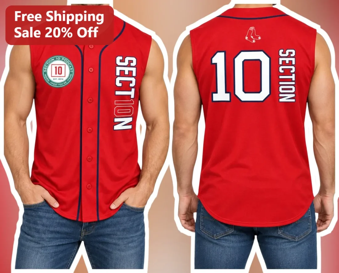Section 10 Podcasts Jersey Baseball Shirt Boston Red Sox Inspired Fan Apparel available at our Miami, Florida warehouse