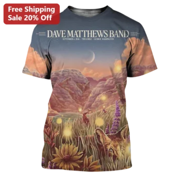 Dave Matthews Band Fantasy Landscape Graphic Tee for Music Fans available at our Miami, Florida warehouse