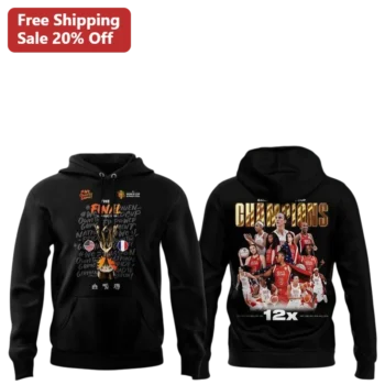 The Final Champions 12x Team USA Women's Volleyball Hoodie available at our Miami, Florida warehouse
