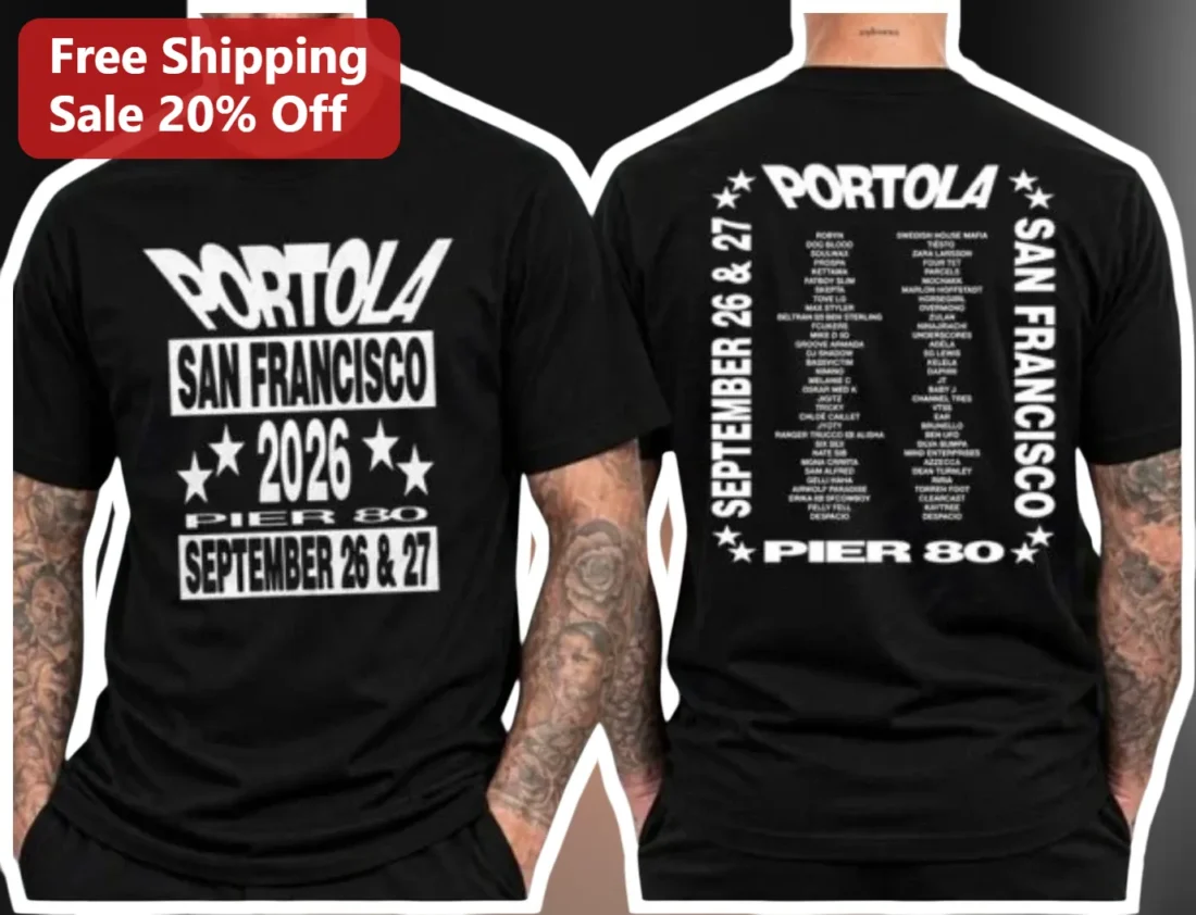 Portola San Francisco 2026 Pier 80 September 26 27 Tee available at our Miami, Florida warehouse