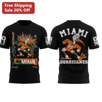 Miami Hurricanes U Miami Vintage Distressed Sebastian The Ibis Graphic Tee available at our Miami, Florida warehouse