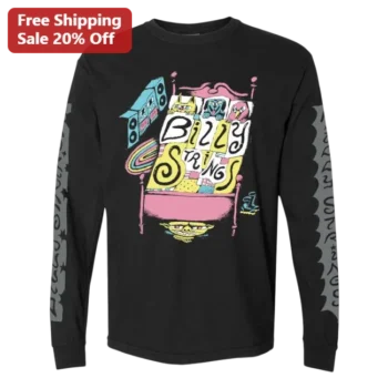 Billy Strings Long Sleeve Tee Psychedelic Cat Bed Design Jam Band Merch Gift available at our Miami, Florida warehouse