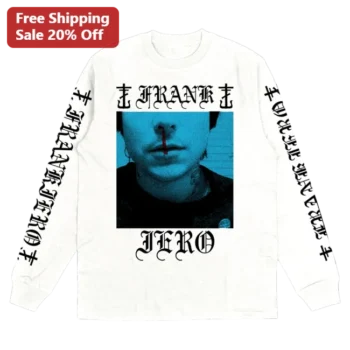 Frank Zero Long Sleeve Tee Frank Iero MCR Punk Rock Gothic Nosebleed Graphic Shirt available at our Miami, Florida warehouse