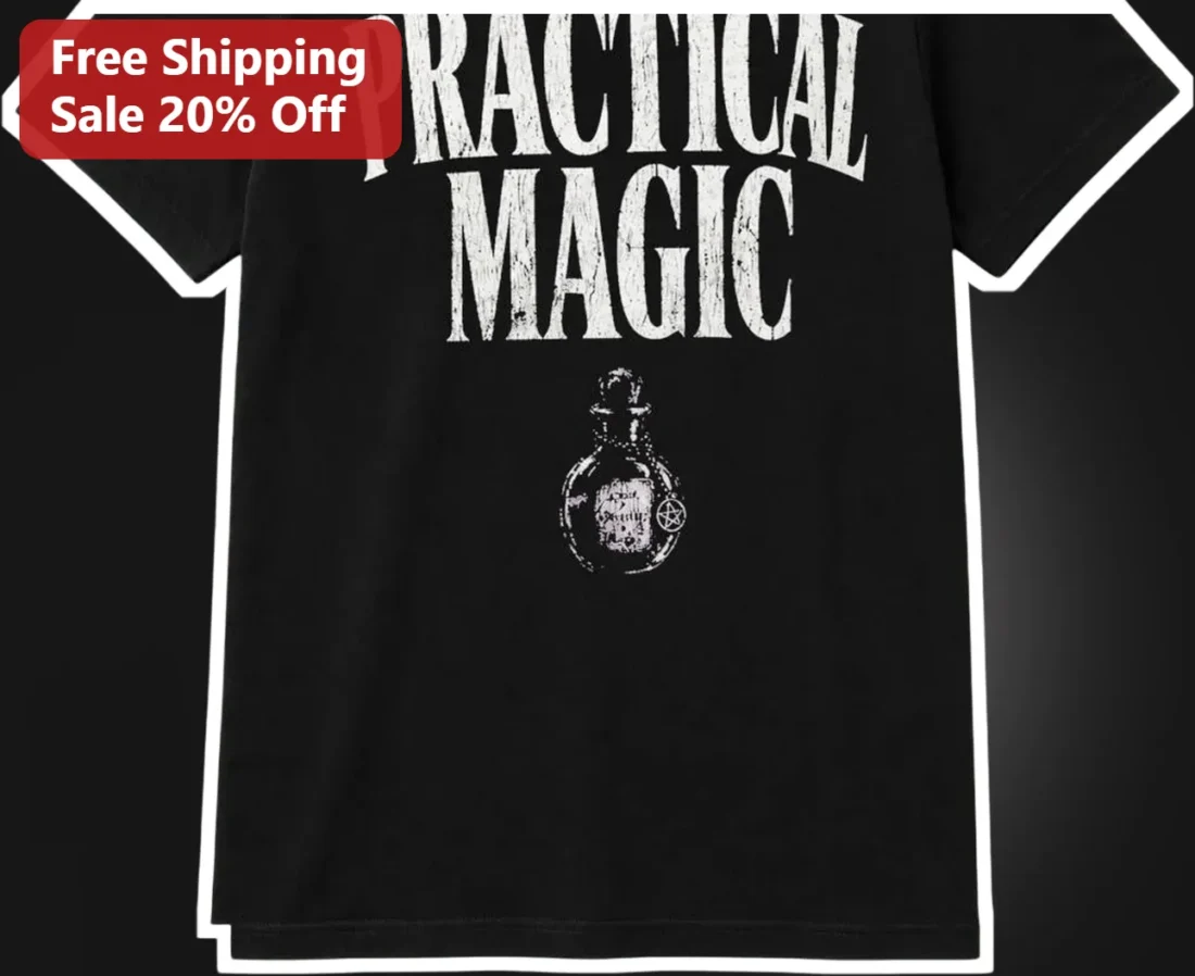Practical Magic Tee Witchy Potion Bottle Graphic Shirt Halloween Gift for Women Men available at our Miami, Florida warehouse