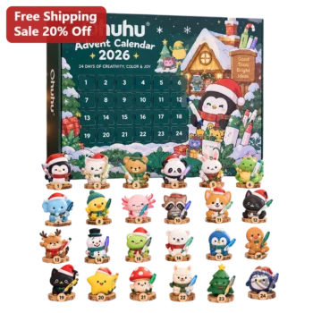 Advent Calendar 2026 Art Supply Set 24 Days of Creativity Color Joy Kawaii Animal Marker Gift for Ad available at our Miami, Florida warehouse