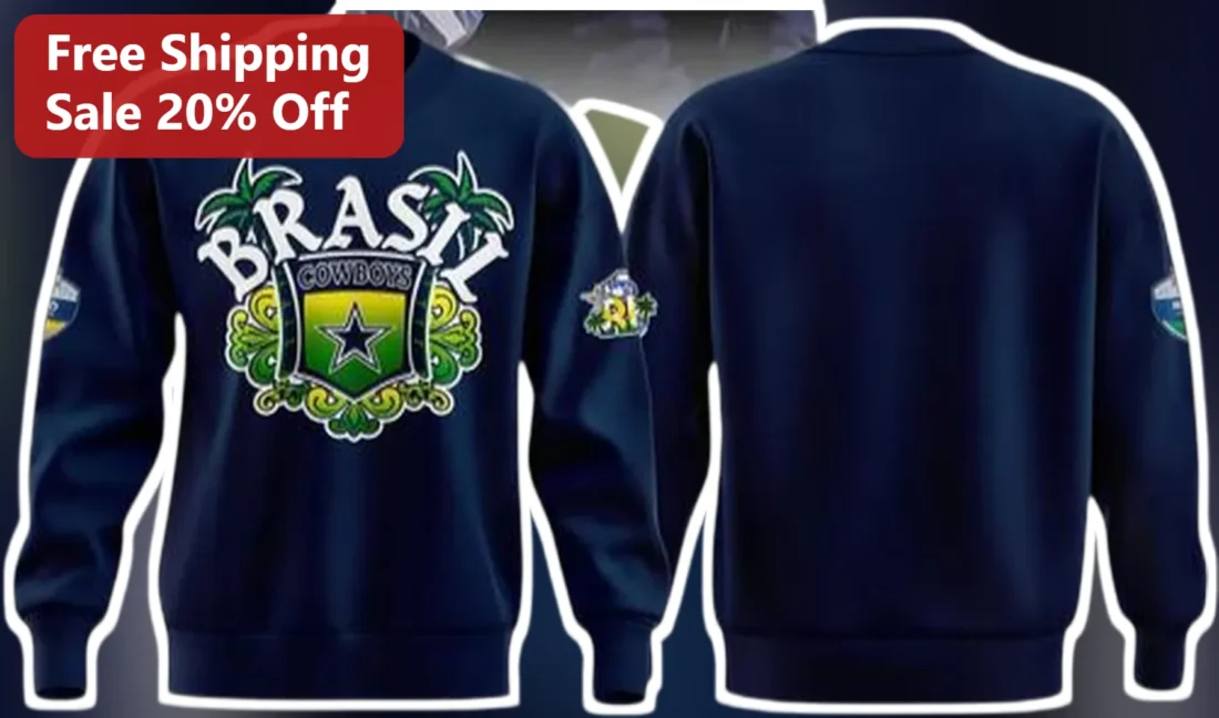 BRASIL COWBOYS Sweatshirt Brazil Rio De Janeiro Game Crewneck Western Tropical Style available at our Miami, Florida warehouse