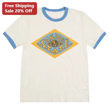 San Jose State Spartans Ringer Tee Vintage Collegiate SJSU University Merch Gift available at our Miami, Florida warehouse