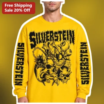 Silverstein Long Sleeve Tee Emo Metalcore Band Merch Skull Graphic Shirt available at our Miami, Florida warehouse