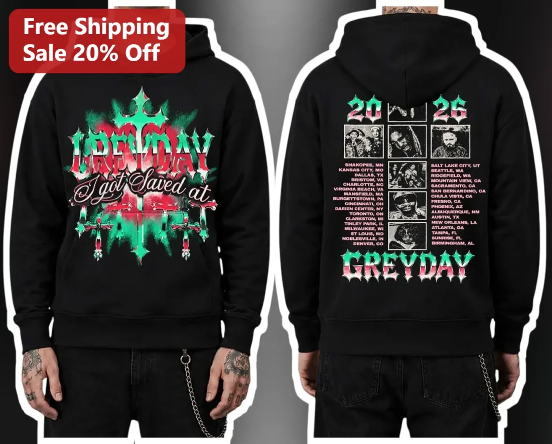 I Got Saved At Gothic Cross Hoodie Men's Alternative Rock Streetwear Pullover available at our Miami, Florida warehouse