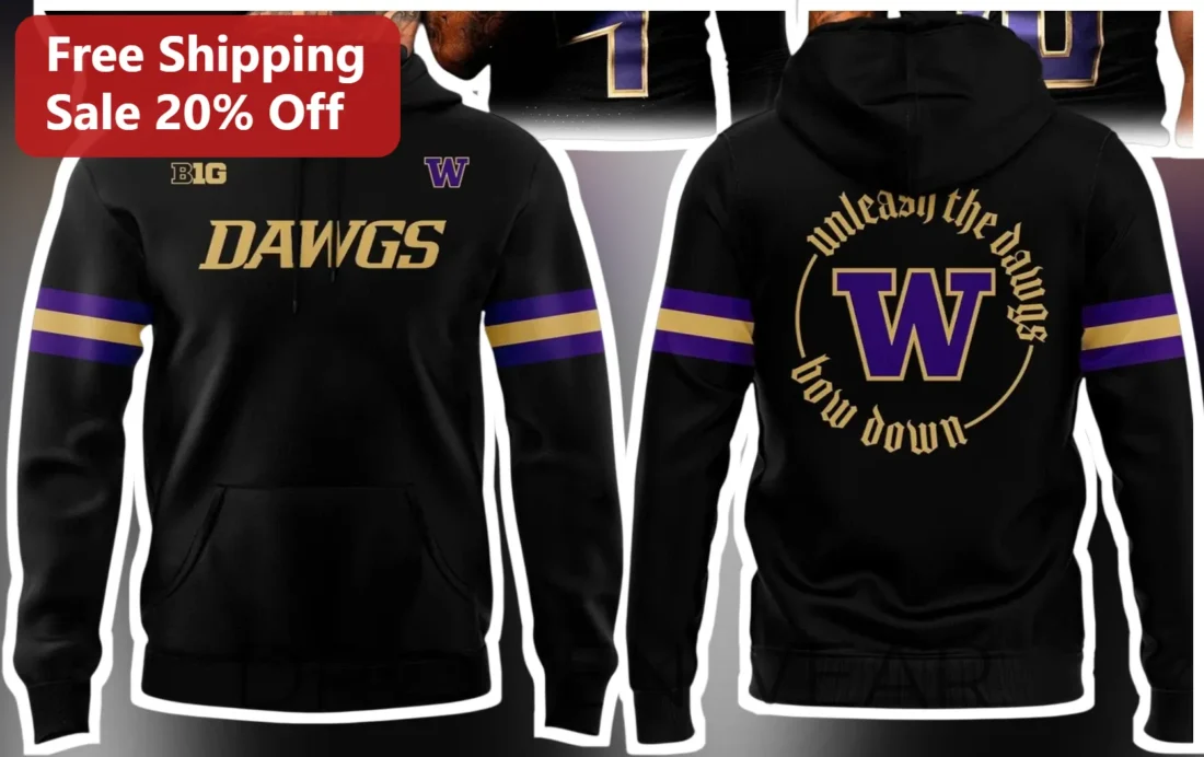 DAWGS Unleash The Dawgs Bow Down College Football Hoodie available at our Miami, Florida warehouse