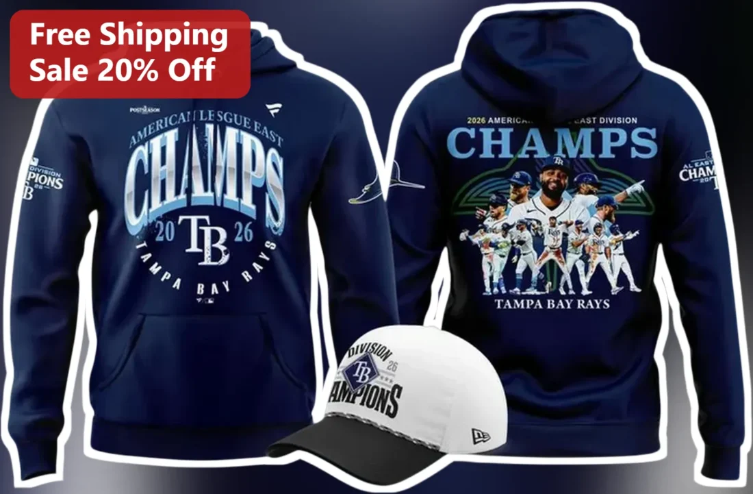 American League East Champs Tampa Bay Rays Hoodie Baseball Fan Gift available at our Miami, Florida warehouse