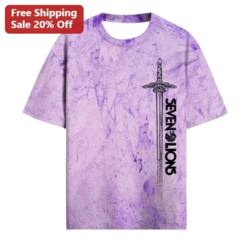 Seven Lions Sword Tie Dye Tee EDM Bass Music Festival Merch available at our Miami, Florida warehouse