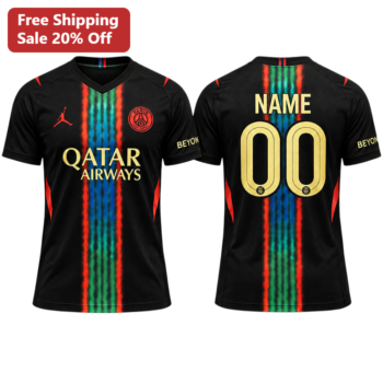 Qatar Airways Jersey PSG Kit Black Soccer Football Shirt Custom Name Number available at our Miami, Florida warehouse